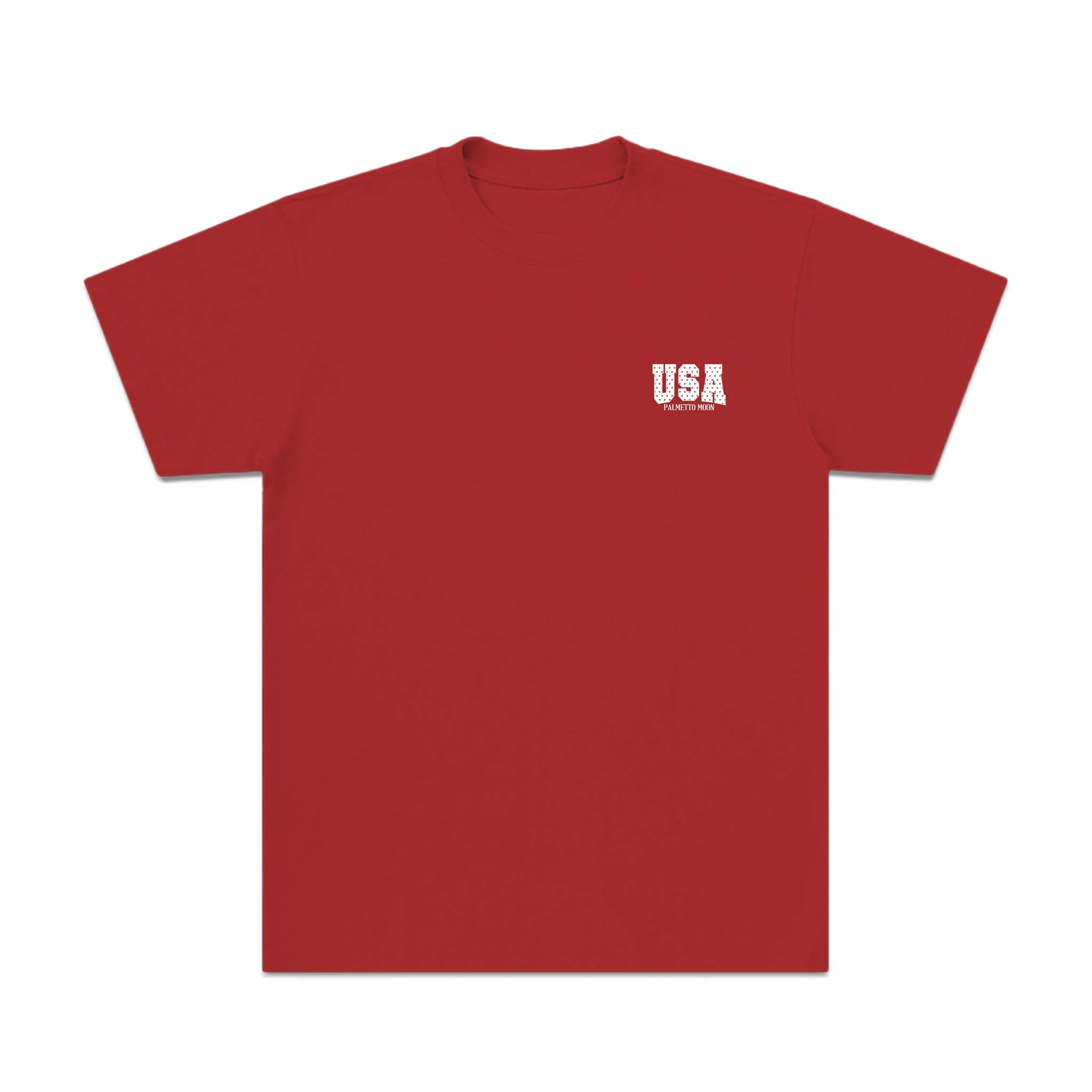 Youth Star Filled USA Short Sleeve T-Shirt in Red - Image 2